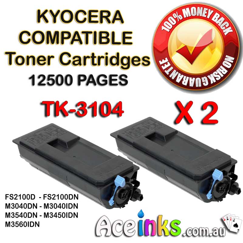 Kyocera TK-3104 FS-2100D TWIN PACK BK